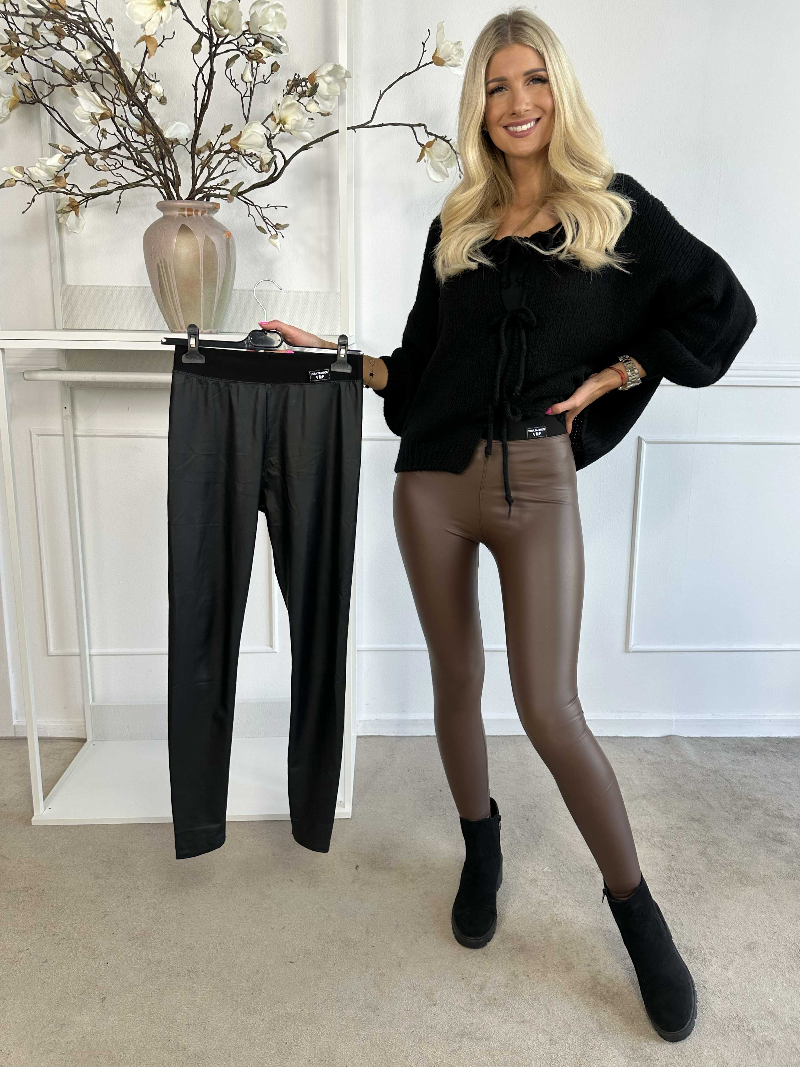 Patricia - Elastiske læderlook leggings (bestseller)